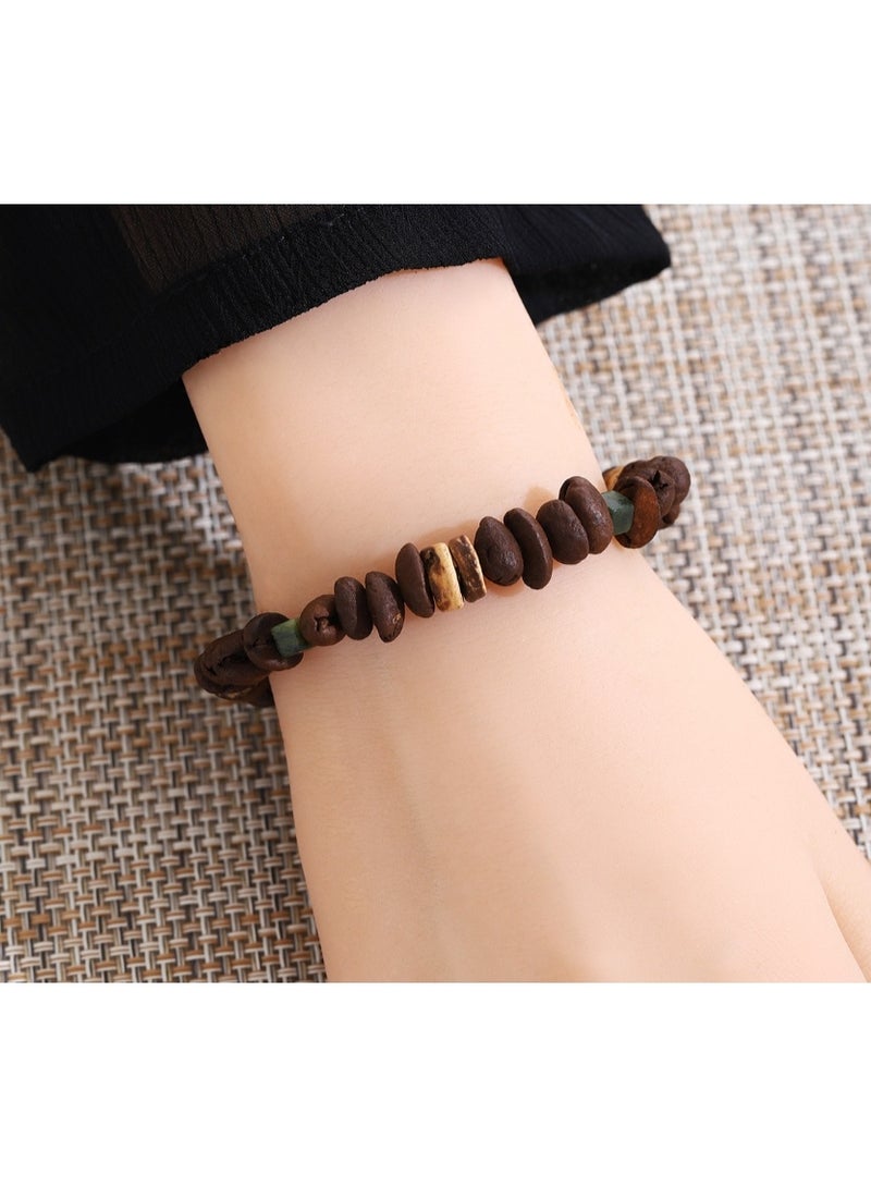 LATEEN Coffee color Beaded Bracelet Light Design Fashion Hand Jewelry for Women - Image 1